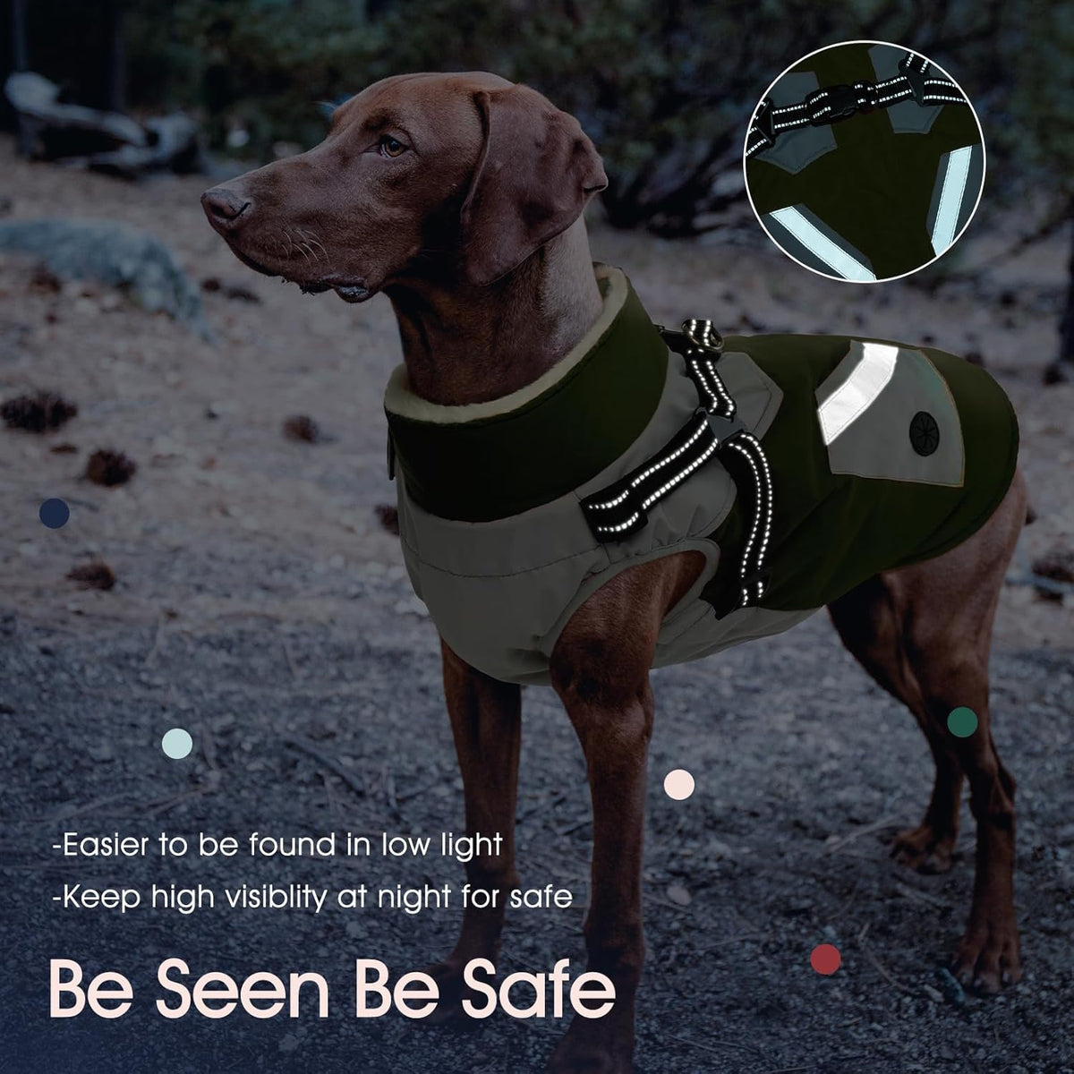 Large Dog Coat with Harness Built In,Reflective Waterproof Dog Coat